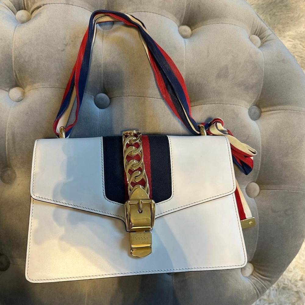 Gucci Sylvie White shoulder bag